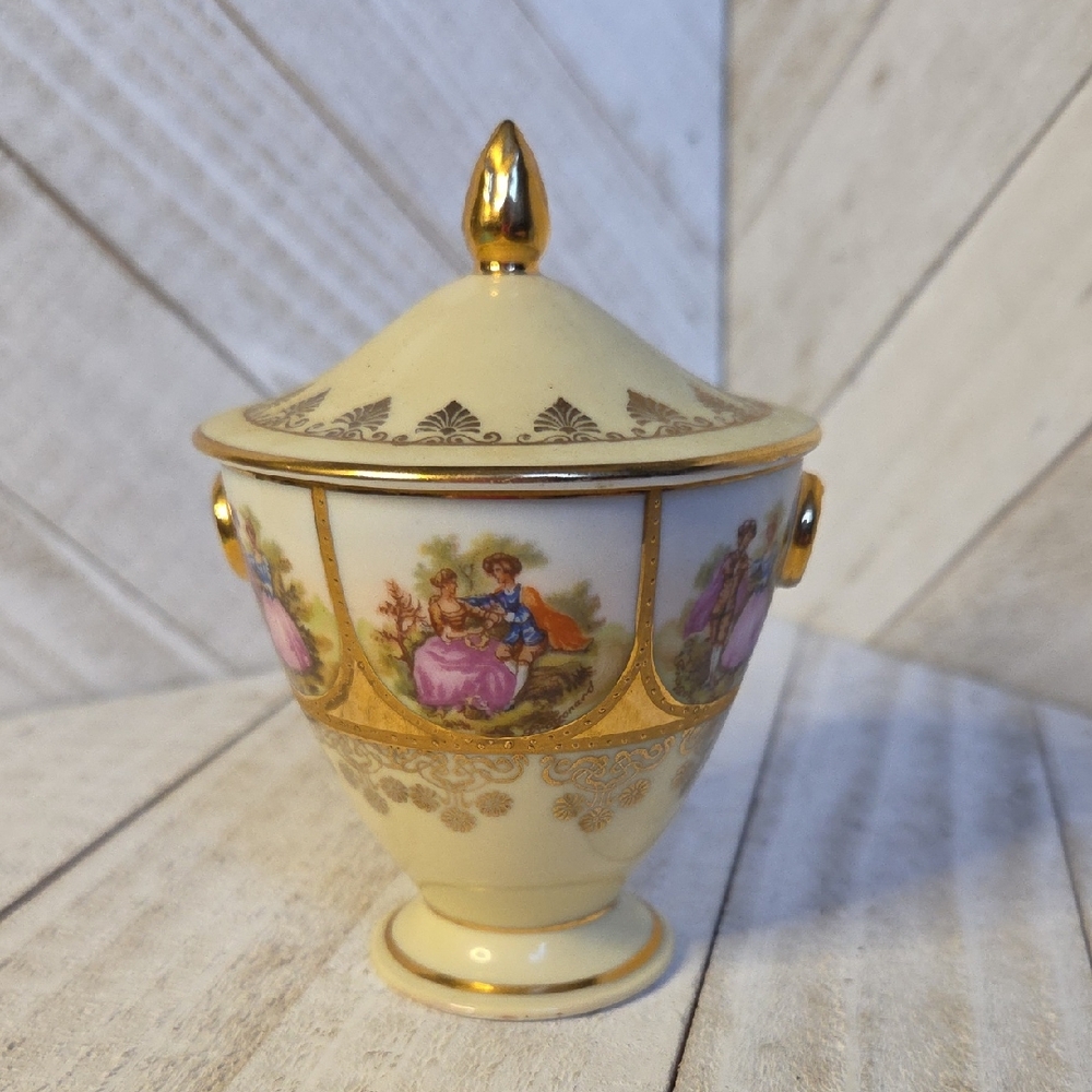 Vintage West Germany Hand Painted Love Story Bone China